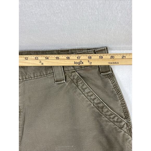 Carhartt Pants Mens 40 x 30 Dungaroo Fit Khaki Canvas Utility Work Carpenter - Picture 7 of 16